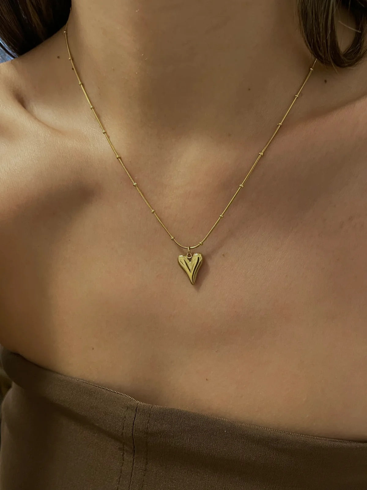 Little Heart Necklace (18K Gold Plated Titanium Steel)