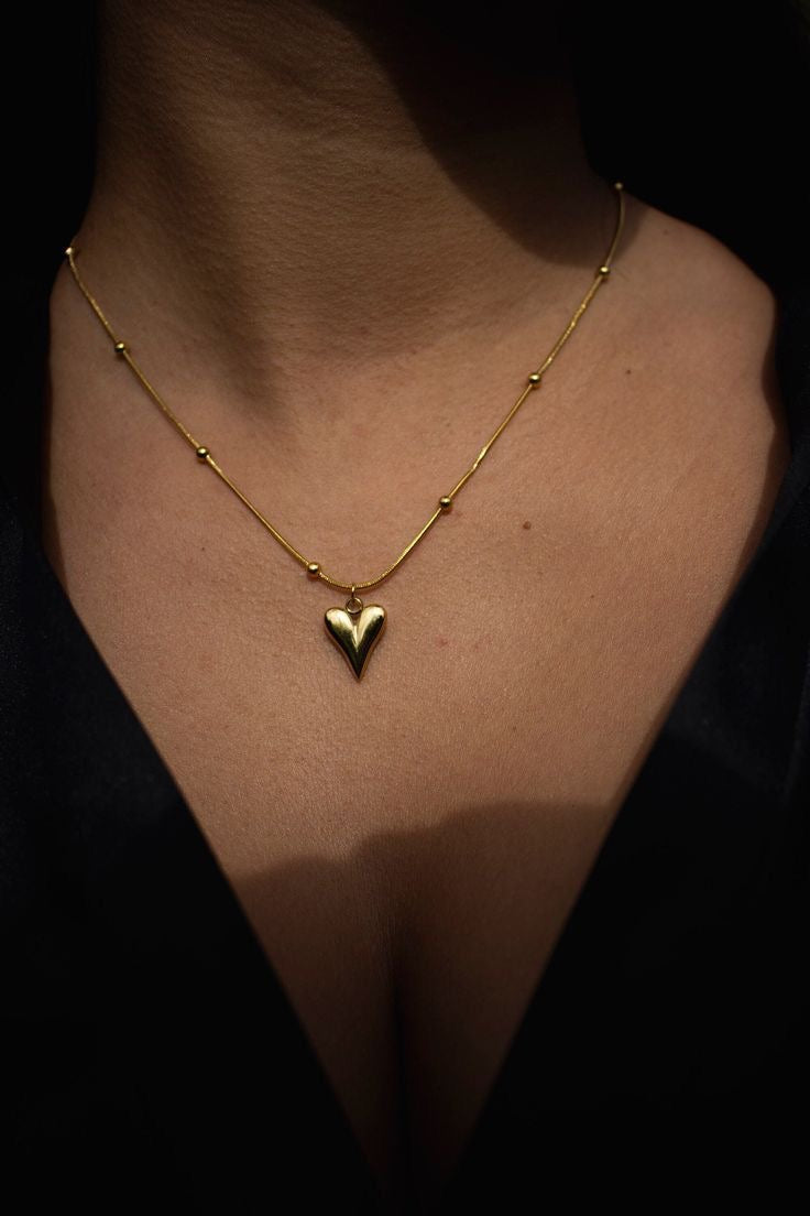 Little Heart Necklace (18K Gold Plated Titanium Steel)