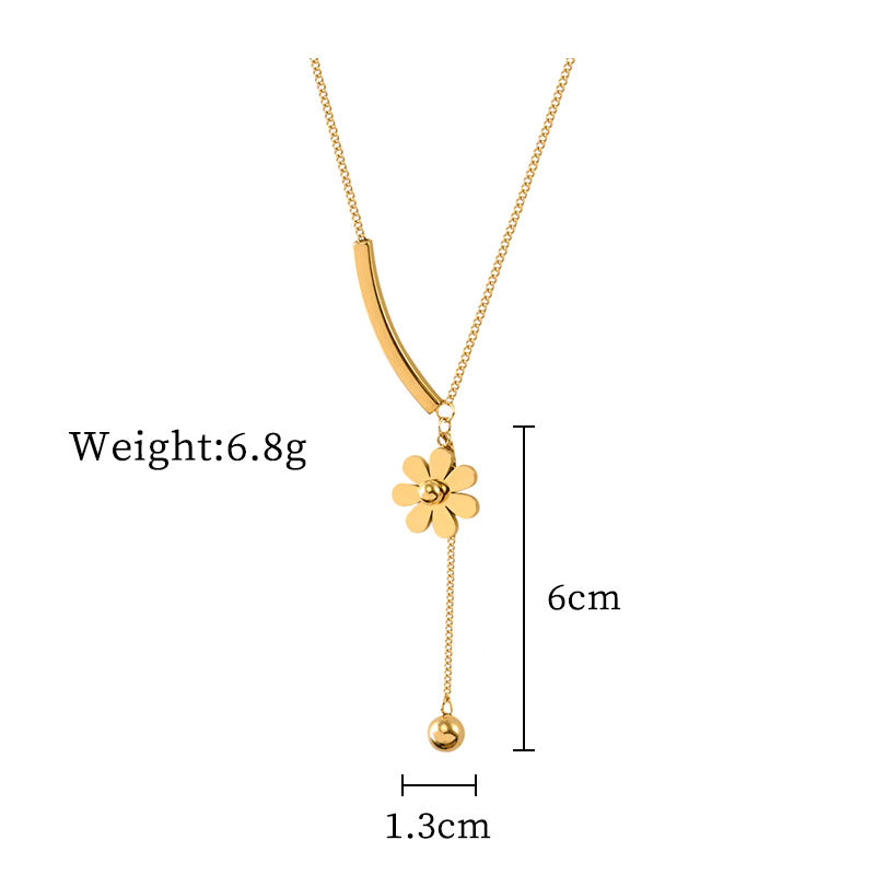 Daisy drop necklace