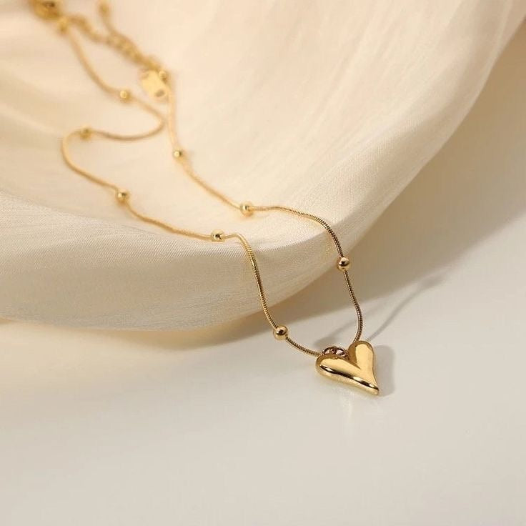 Little Heart Necklace (18K Gold Plated Titanium Steel)