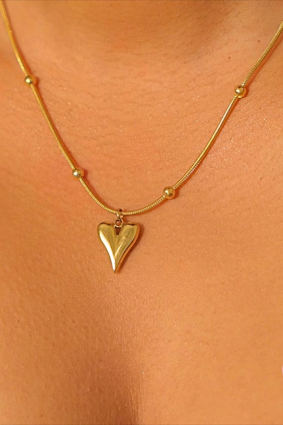 Little Heart Necklace (18K Gold Plated Titanium Steel)