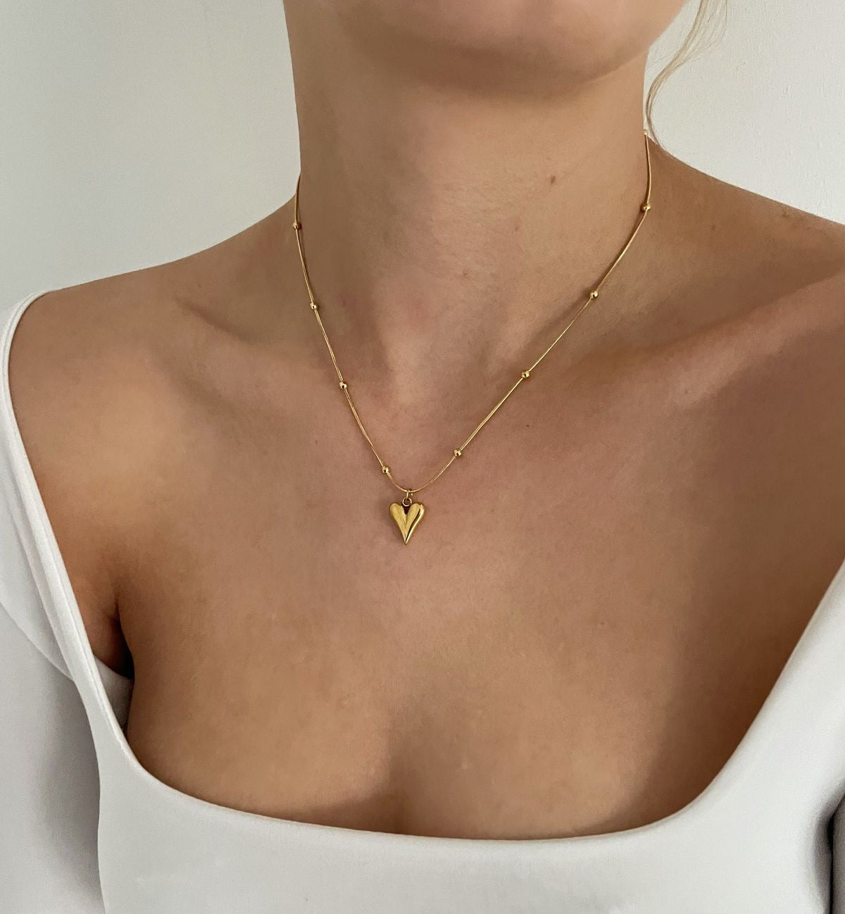 Little Heart Necklace (18K Gold Plated Titanium Steel)
