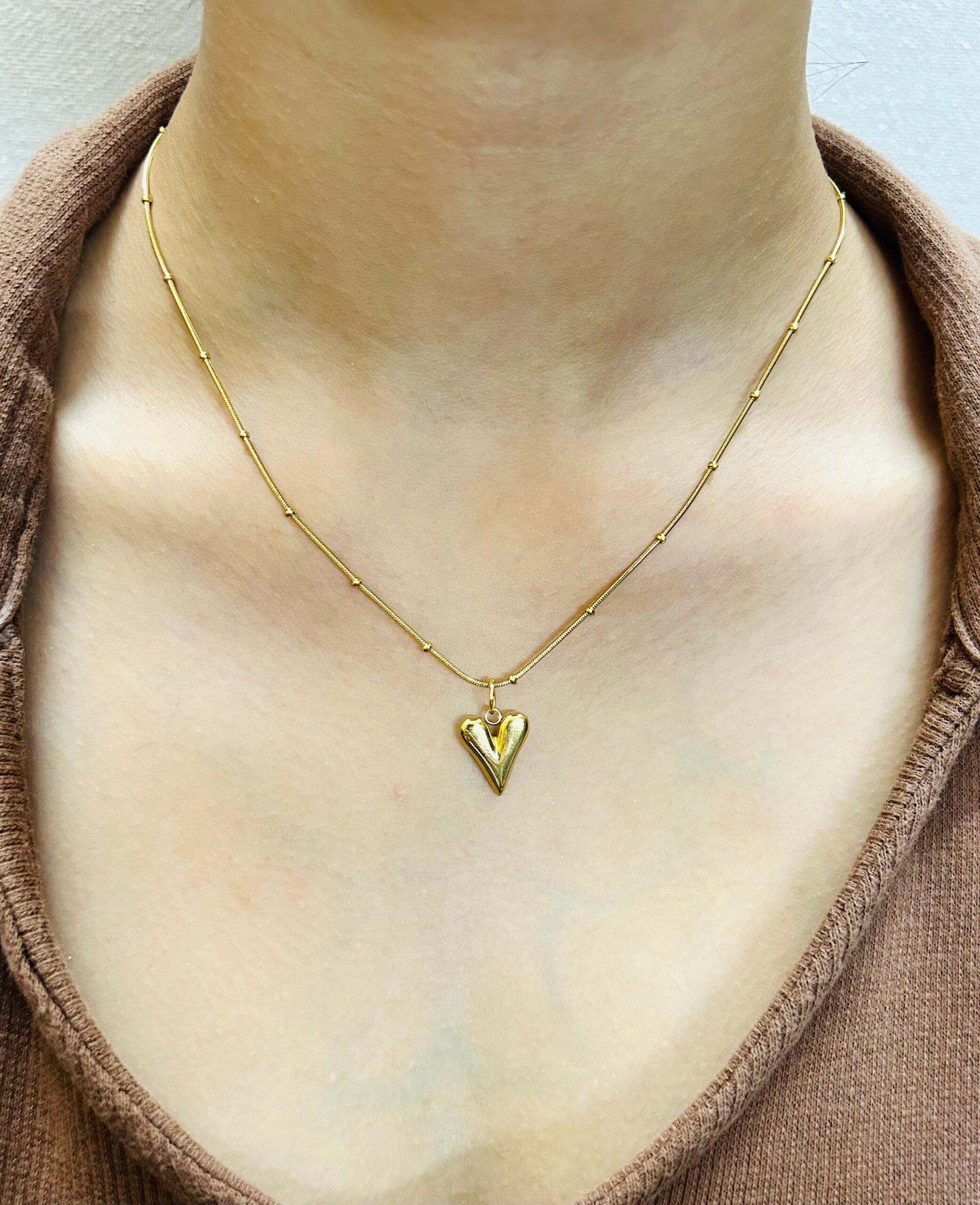 Little Heart Necklace (18K Gold Plated Titanium Steel)
