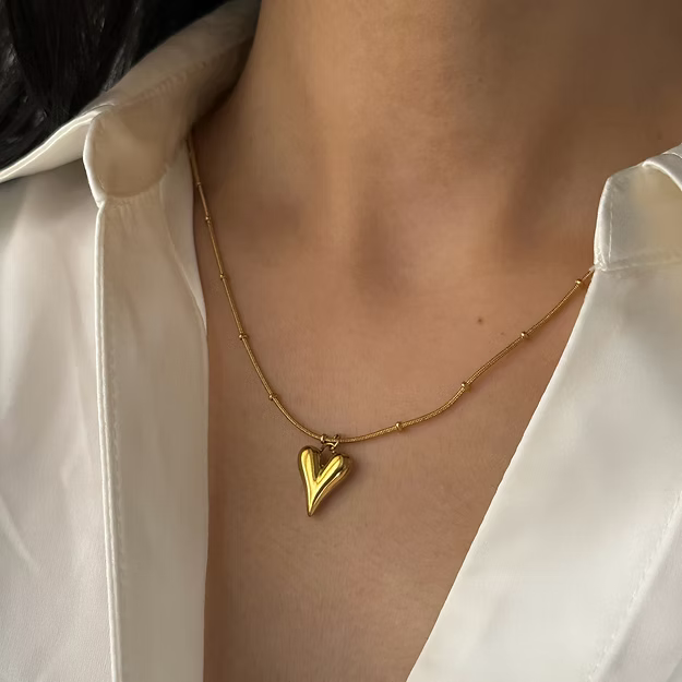 Little Heart Necklace (18K Gold Plated Titanium Steel)