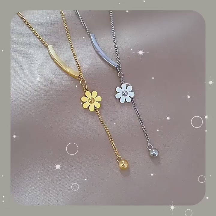 Daisy drop necklace