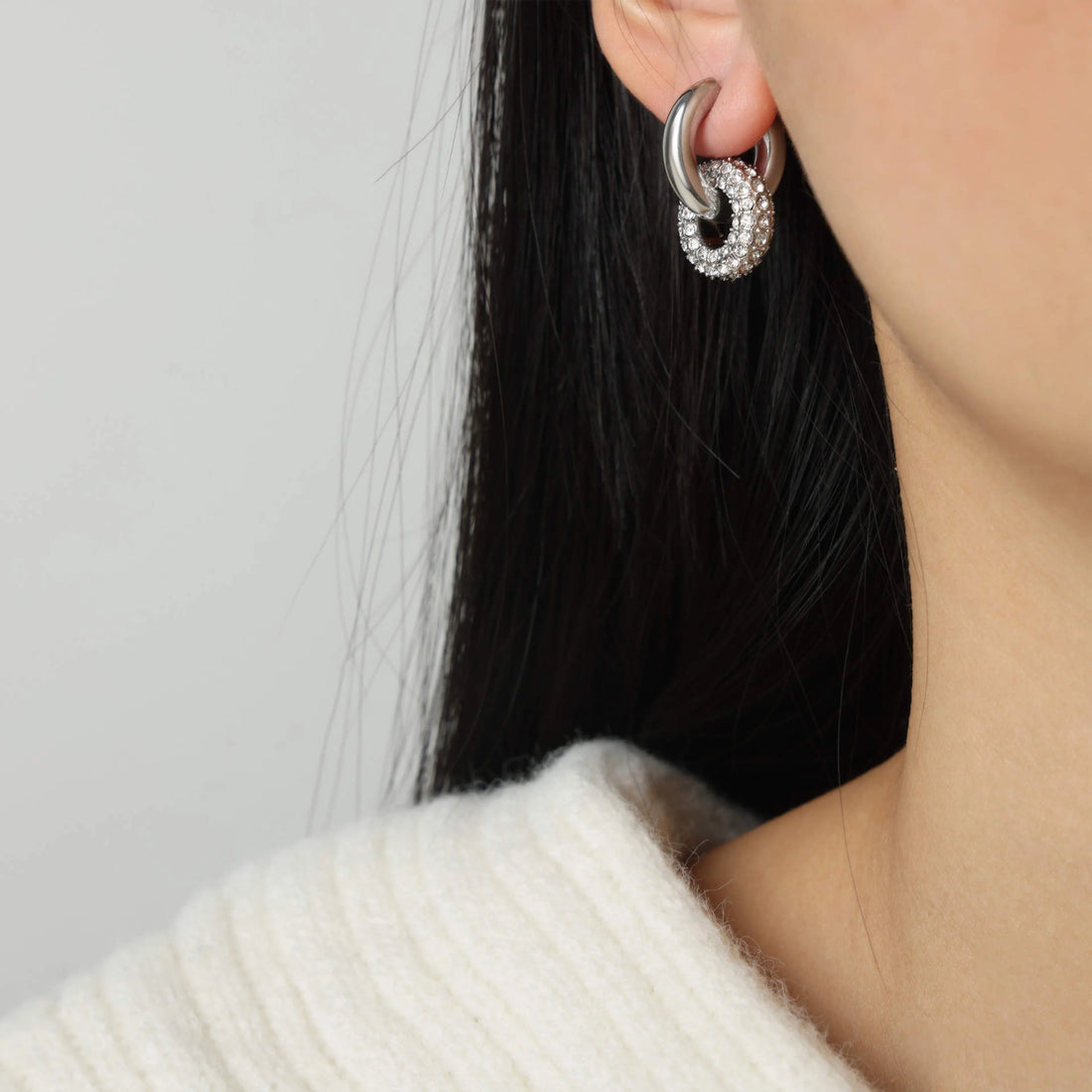 Double Donut Chunky Hoop Earrings